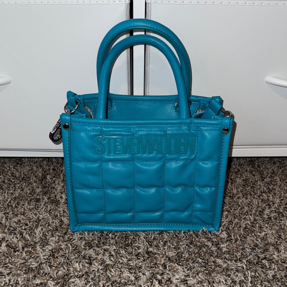 Steve Madden Blue Quilted Tote
